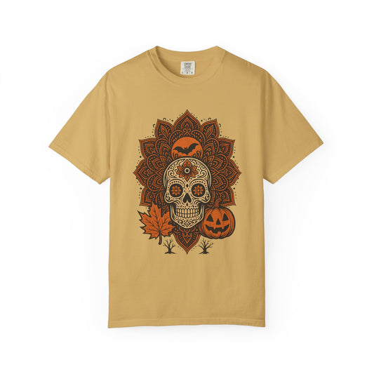 Sugar Skull Mandalas Shirt : Skull Halloween Tee Comfort Colors