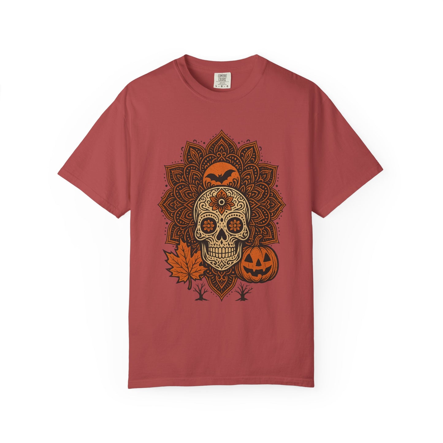 Sugar Skull Mandalas Shirt : Skull Halloween Tee Comfort Colors