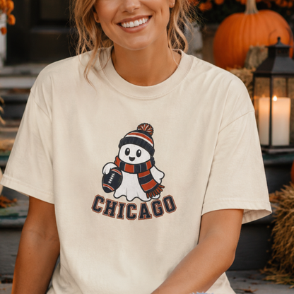 Chicago Football Ghost Shirt | Halloween Football Tee
