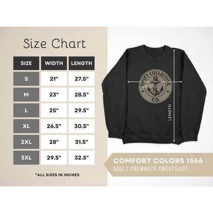 Upside Down Boston Crewneck Sweatshirt | Comfort Colors