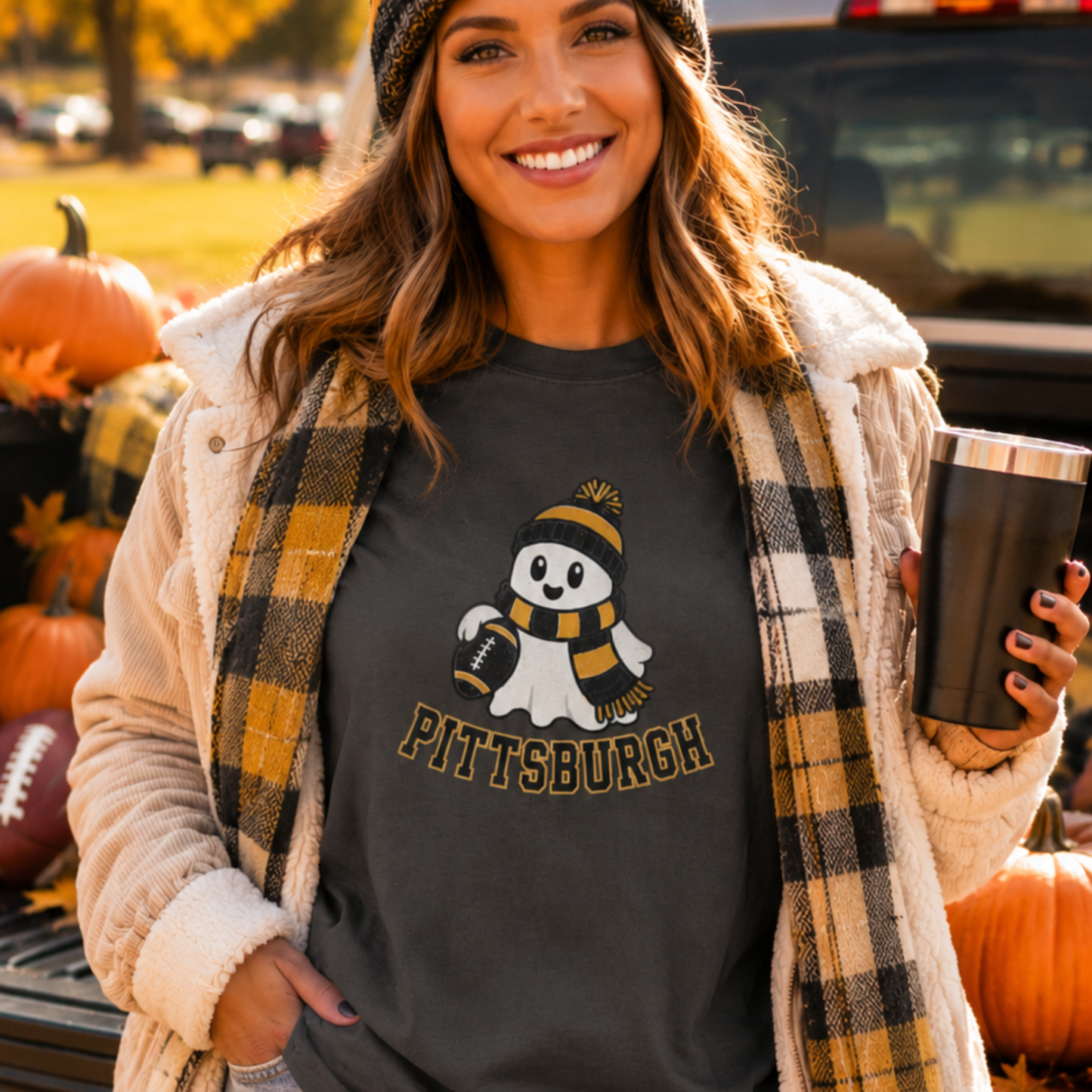 Pittsburgh Football Ghost Shirt | Halloween Football Fan Tee