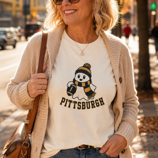 Pittsburgh Football Ghost Shirt | Halloween Football Fan Tee